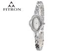 Alloy Steel Strap Diamond Quartz Watch Japan Movt , Womens Silver Bracelet Watch