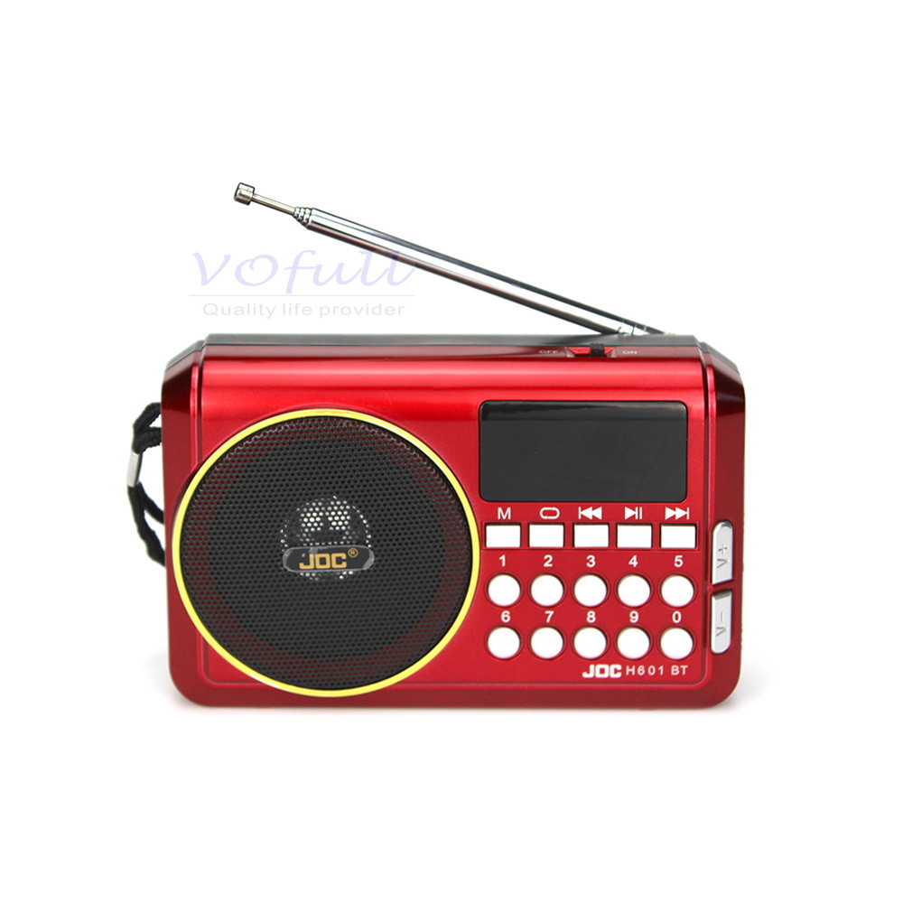 FM/MW/SW 3 Band Coffee/Wooden Rechargeable Portable Radio with Built In Speaker and USB/TF Slot