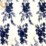 A4 Tulle Embroidery 3D Flower Lace Fabric For Clothing