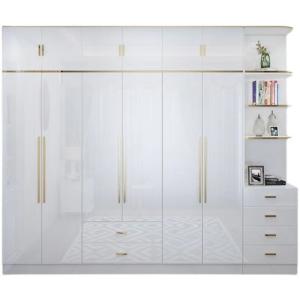 Wholesale 4 White Doors High Glossy Door Wardrobe Closet In Bedroom Storage Cabinets from china suppliers
