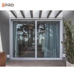Exterior Balcony Aluminium Sliding Glass Doors System White Triple Glass Pocket