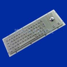 Quality 20mA Brushed Metal Industrial Keyboard 64 Keys Panel Mount for sale