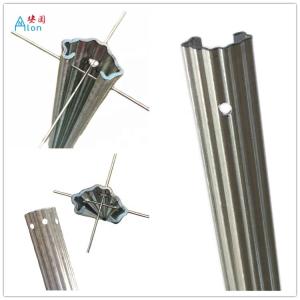 Wholesale H Hole Type 8FT Length Vine Plant Support Pole , Vineyard Fence Posts Silver Color from china suppliers