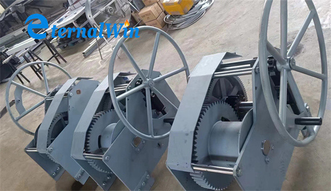 Customizing drum 20kn 30kn 50kn Marine Manual Hand Winch For Boat Mooring / Towing