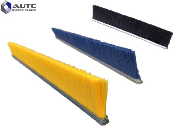Aluminium Holder Stainless Steel Strip Brush , Industrial Cleaning Brushes Door