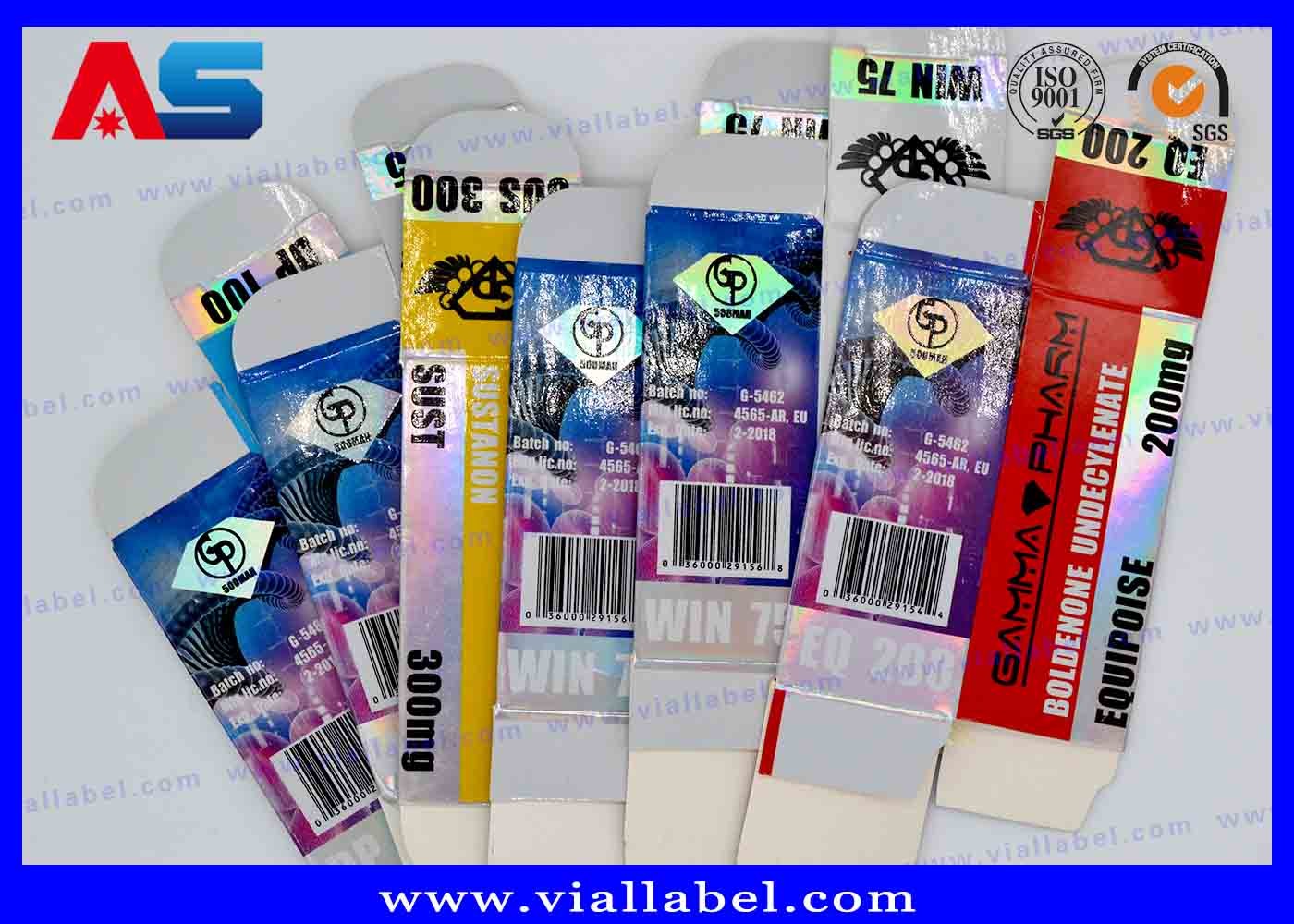 vial box packaging Biolab Security Carton Bottle Box 10ml Vial Boxes Embossed Spot UV Printing