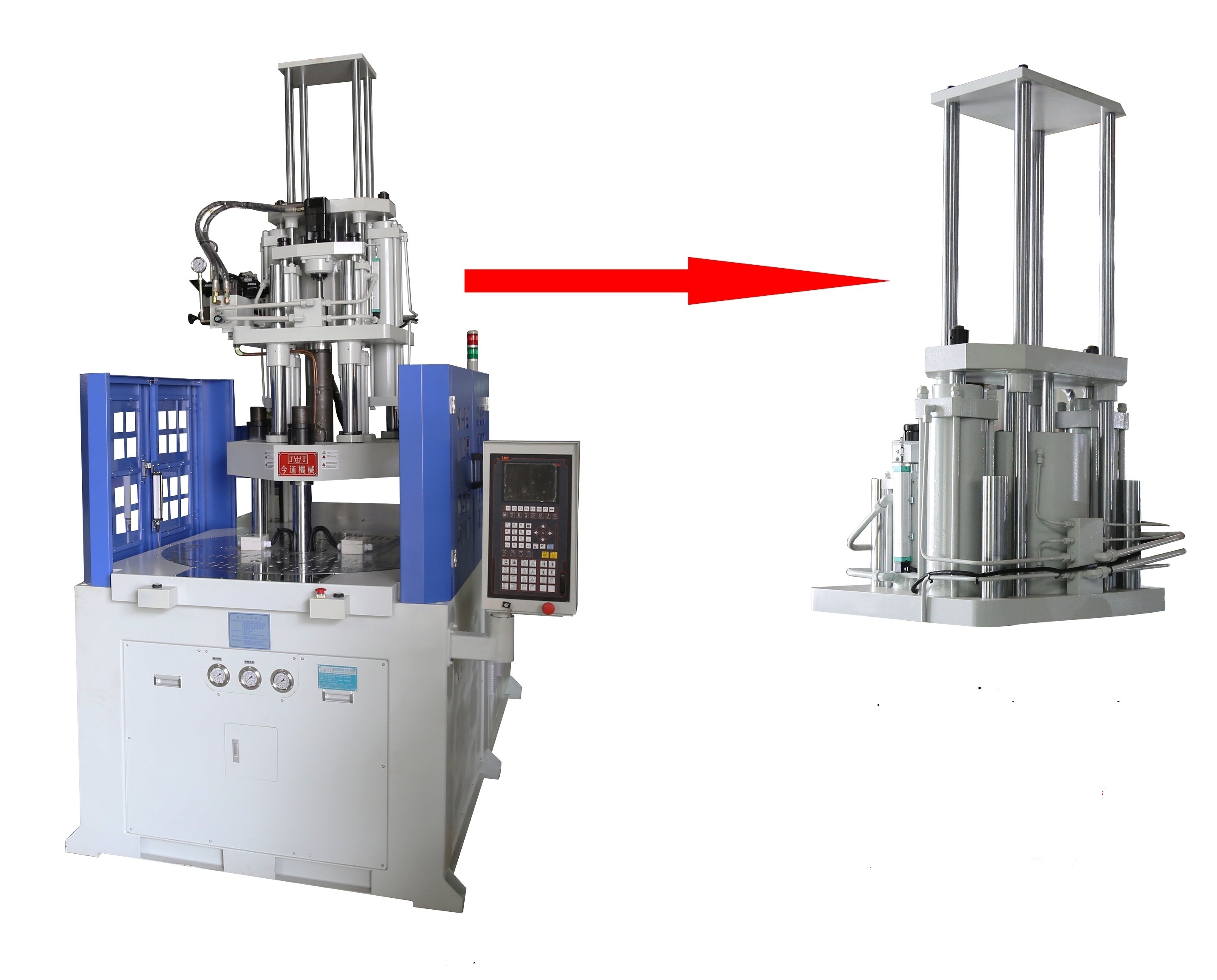 30T Plastic Vertical Injection Moulding Machine 6.7kW With 13 KN Ejector Force Low Maintenance