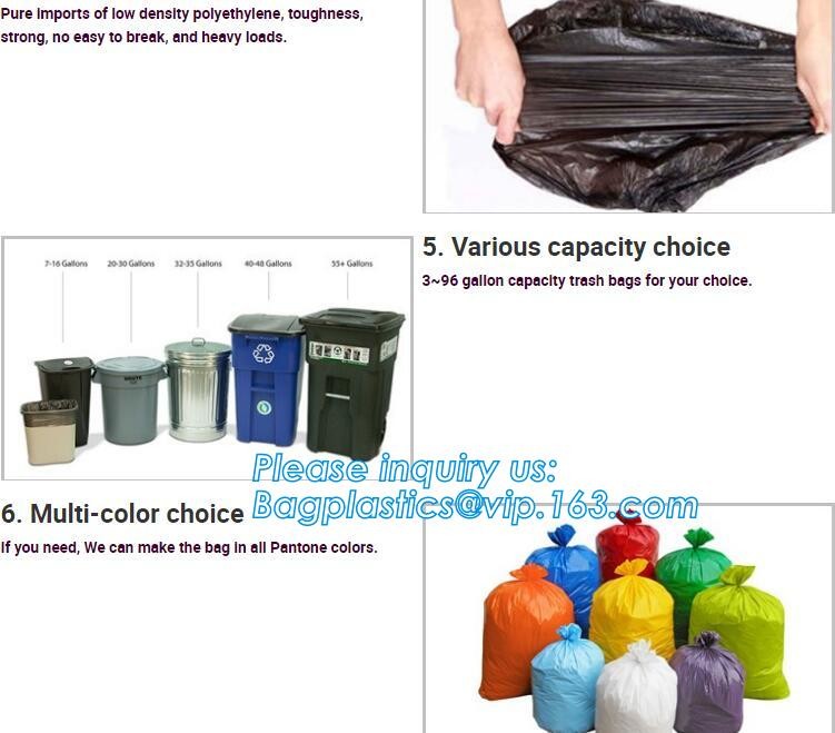 Extra Strong Trash bag Garbage Bag Bin Bag Trash Can Liner,Disposable Kitchen Garbage Bags, Durable Plastic Trash Bags