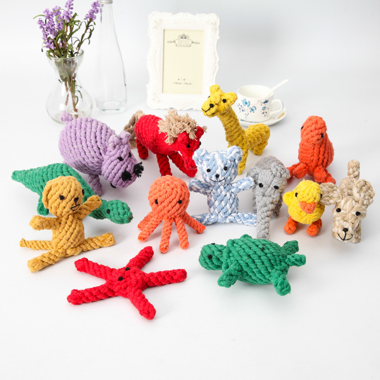 Large Stock Eco Friendly Interactive Custom Cotton Rope 2023 Dog Pet Chew Toys for Bulk Purchase