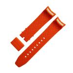 Waterproof Silicone Rubber Watch Strap Bands Curved End Rubber Watch Strap 22mm
