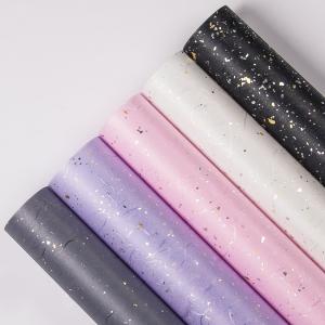 Wholesale Glittering Gold/Silver Foil Gift Wrapping Paper - Flower Bouquet Packaging Material from china suppliers