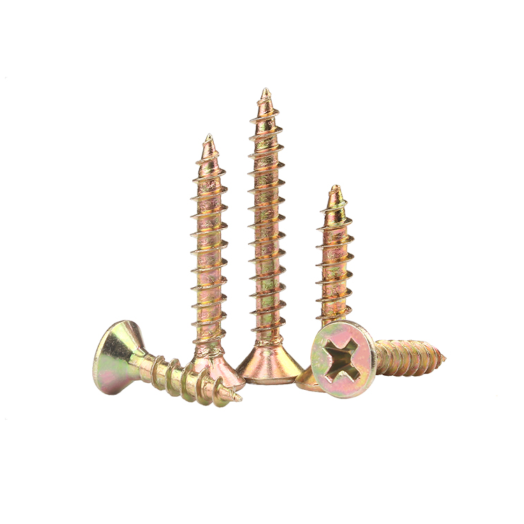 Zinc Plated Metric DIN7505 Countersunk Head Chipboard Screws for Harden MDF Furniture