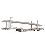 Flatbed 4 Car Carrier Trailers For Single-Axle Pickup Truck Transport Semi