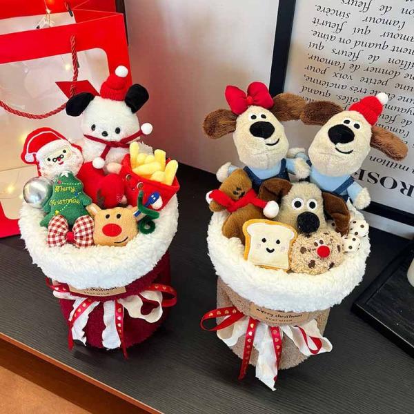 22x37cm Plush Doll Bouquet Unique Gift for Boyfriend or Girlfriend West Highland