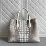 Lady Himalaya White Purse Authentic Alligator Skin Women Totes Handbag Real