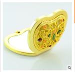 New creative promotion gift customed diamond logo gold apple luxury pocket