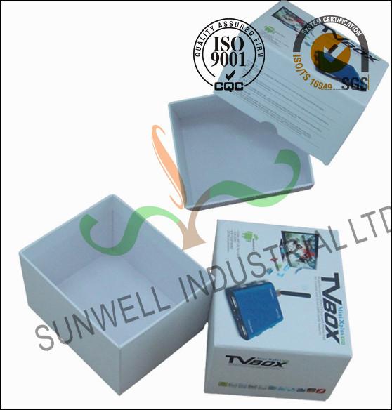 Corrugated Coated Paper Electronics TV Packaging Boxes White Color Matt