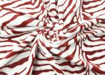 210GSM Polyester Velvet Fabric / Poly Fleece Fabric For Home Textile Zebra