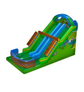 Wholesale Forest Theme Inflatable Double Lane Water Slide For Rentals from china suppliers