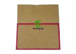 Restaurant Flat Paper Handle Shopping Bags Food Grade For Taking Away Burger