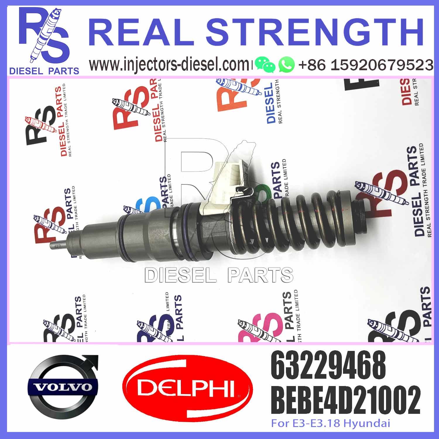 Diesel Engine Parts Fuel Injector 63229468 33800-84840 BEBE4D21002