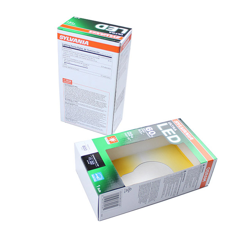 160x120cm LED Bulb Paperboard Packaging Box ODM With Plastic Window