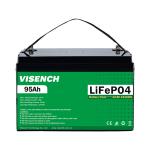Visench 12V 100Ah Lifepo4 Lithium Iron Battery Pack Deep Cycle Times battery