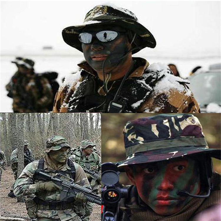 Military Camouflage Mesh Boonie Bucket Cap For Hunting Hiking Climbing