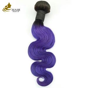 Wholesale Purple Wavy Ombre Human Hair Extensions 26 Inch Kinky Curly from china suppliers