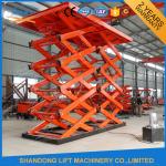 Double Heavy Duty Stationary Hydraulic Scissor Lift for Cargo Moving