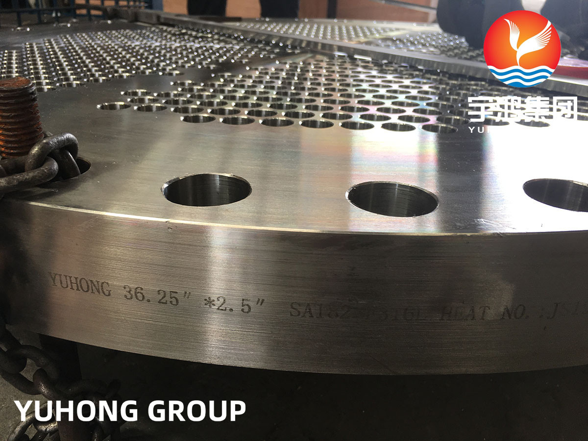 Stainless Steel Heat Exchanger Parts A182 F304 F316L Tubesheet Baffle Plate
