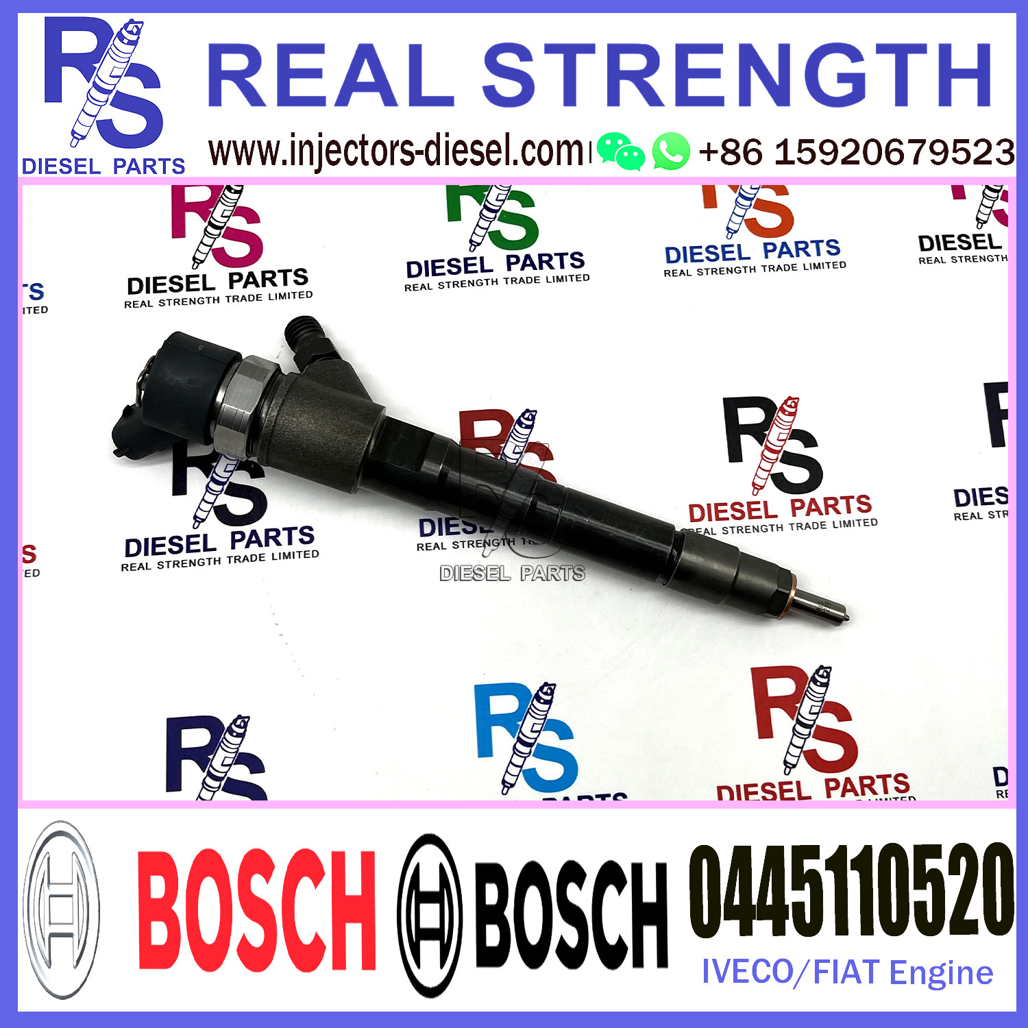 BOSCH injector 0445110520 0445110418 Common Fuel Diesel Injector 0986435212 1609097280 504389548 for FIAT/IVECO Engine