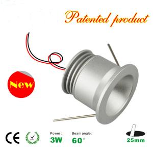 Wholesale 3W LED Light Recessed Mini LED Downlights decorate wall panel spotlight 25mm hole size from china suppliers