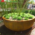 OEM Corten Steel Flower Pots Large Rusted Steel Planter Boxes Abrasion Proof