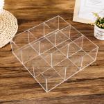 30x30x10cm Clear Acrylic Collection Box With Compartments For Figure Dolls Nail