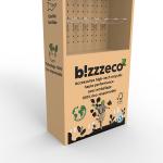 Free Standing Wood Pegboard Stand Earphone Display Stand For Retail Store