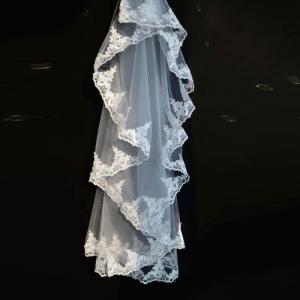 Wholesale Ivory Bridal Veil Embroidery Lace Edge with Cord from china suppliers