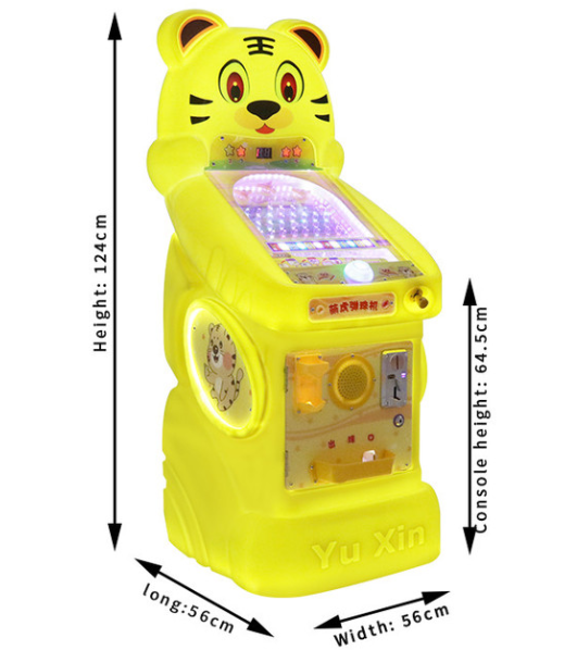 Cute Tiger Arcade Games Machine Coin Operated 14mm Pachinko Pinball Game Machine