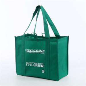 Wholesale Simple Green Folded Non Woven Carry Bags Custom Logo Advertising Packaging from china suppliers