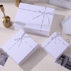 Wholesale Cardboard Paper Luxury White Gift Box With Ribbon Wedding Party Souvenir Gift Box from china suppliers