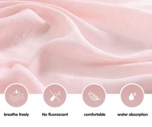 Wholesale Pink Cotton Gauze Fabric 110X100 Density from china suppliers