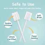 Disposable Baby Oral Skimmed Gauze Cleaning Brush Cotton Swab Mouth Tongue