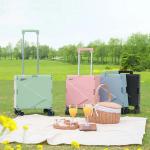 6 Wheels Climbing Plastic Shopping Cart With Seat Mini Folding Hand Luggage Cars