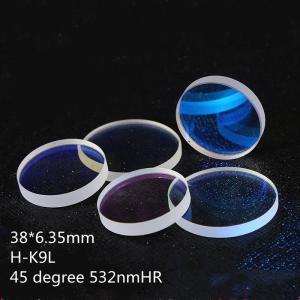 Wholesale 38*6.35mm 45 Degree Reflective Lens 532nmHR H-K9L Laser Optical Lens from china suppliers