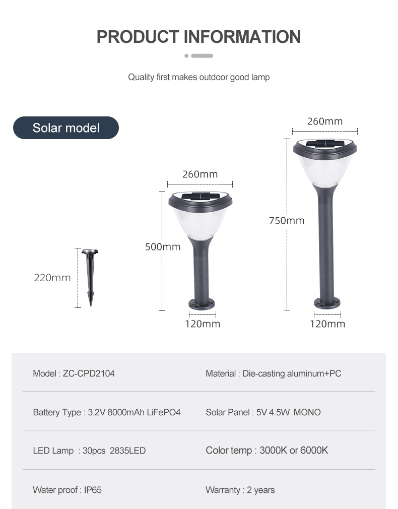 20W Lighting Control LED Solar Pathway Lights Outdoor Creative Waterproof