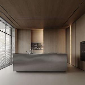 Wholesale Automatic Modern Luxury Designs Complete Kitchen Furniture Aluminium Drawer Pulls Wood Melamine Kitchen Cabinets Set from china suppliers