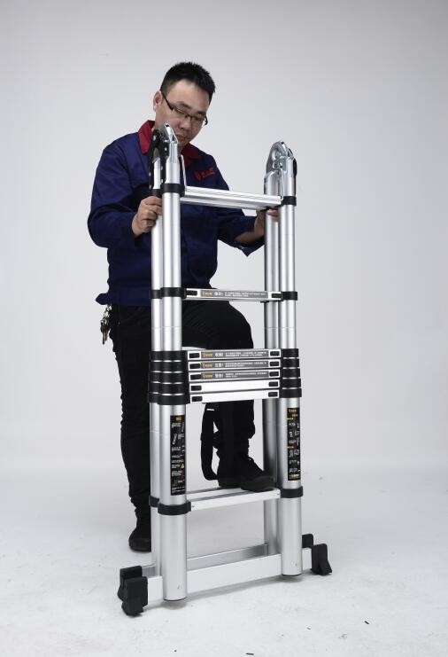 Outdoor En131 4.4m Double Sided Aluminium Ladder