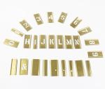 Factory Outdoor Yellow Brass Interlocking Stencils 1.5inch Character Height