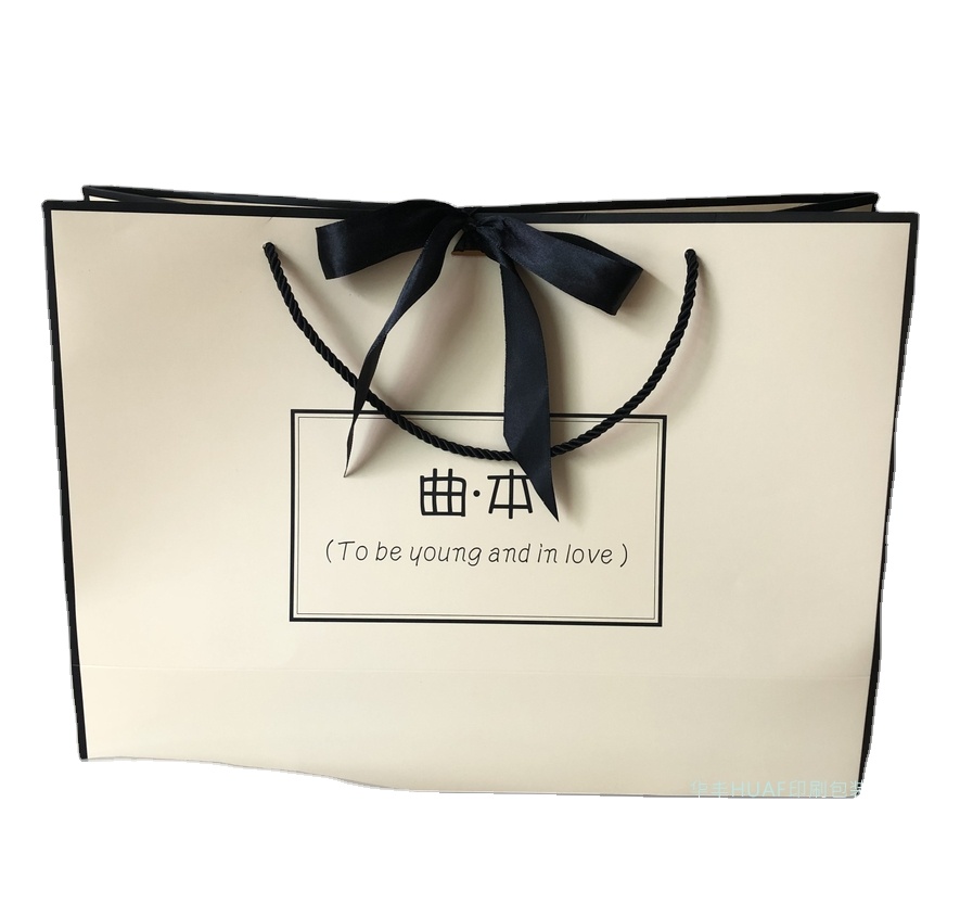 Custom natural art paper bag add logo