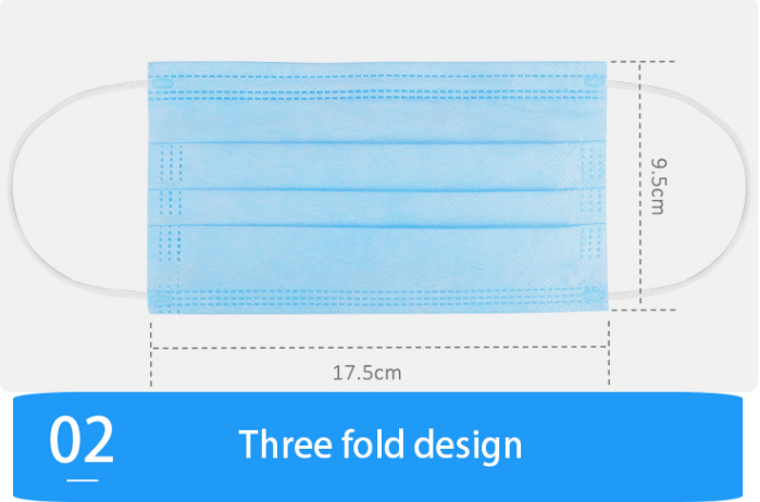 Pediatric Disposable Face Mask 14.5x9cm For Kids